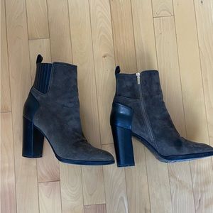 Sergio Rossi suede and leather booties